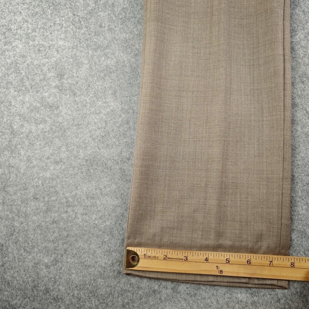 Banana Republic Mens Tailored Slim Fit Dress Pants 31x30 100% Wool Brown Flat - Picture 2 of 9